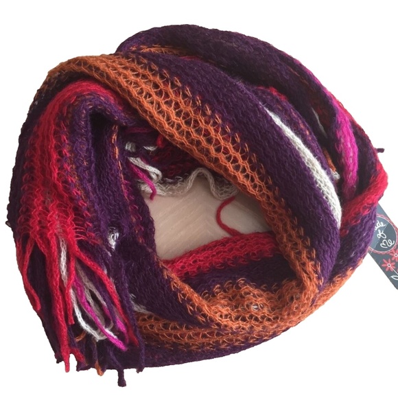 3 For $15  (NWT) Made of Me Women's Multi-Colored Fringed Long Scarf One Size - Picture 3 of 7